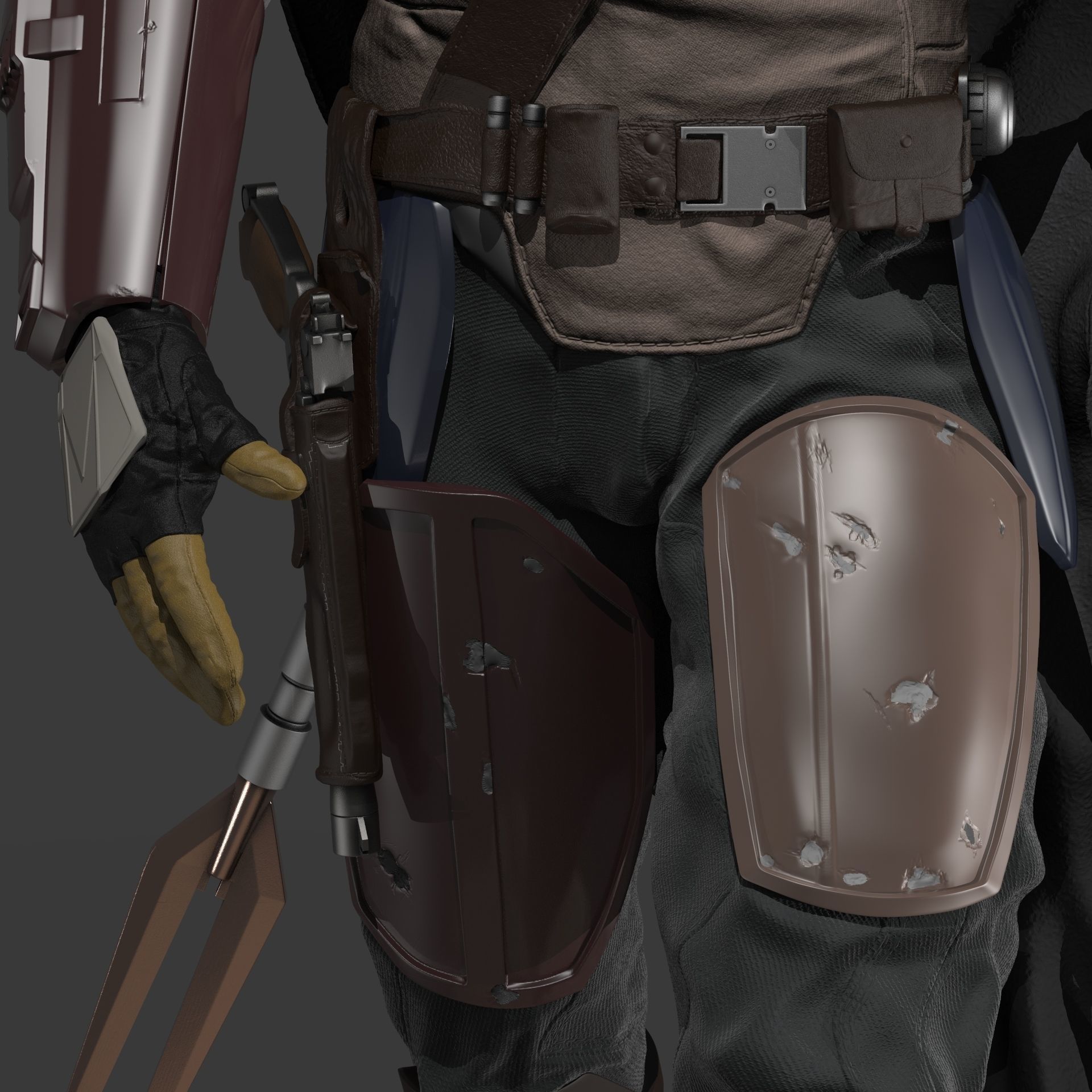 The Mandalorian Figure - 1-6th Scale 3D print model_9