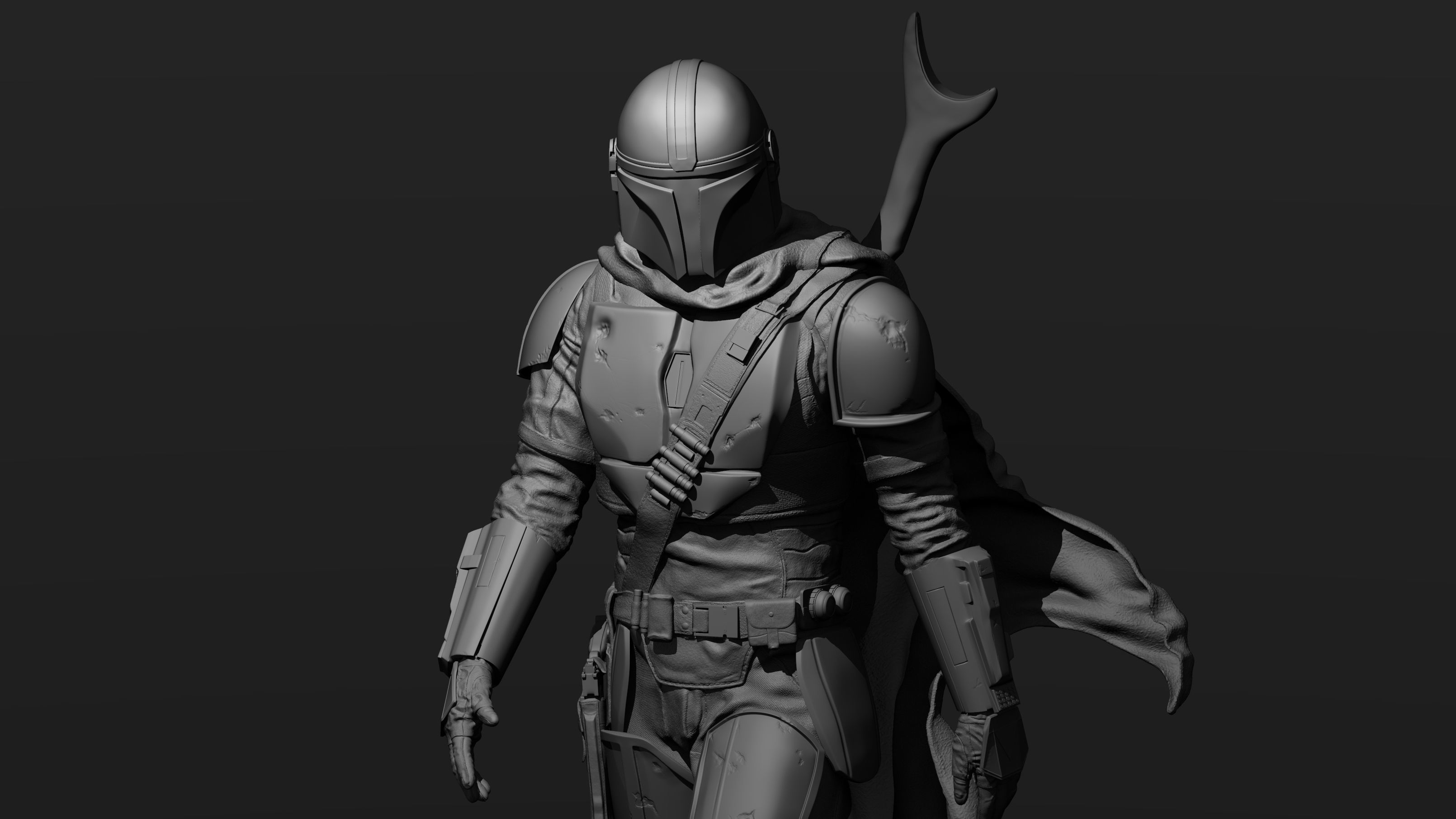 The Mandalorian Figure - 1-6th Scale 3D print model_10