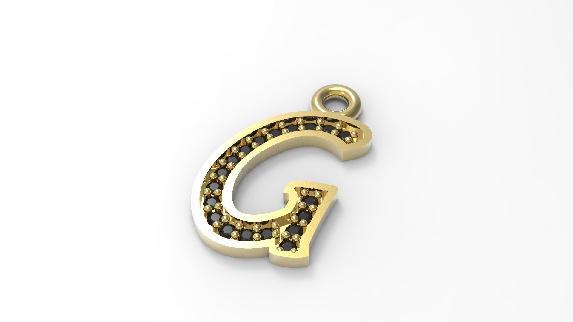 3d print model alphabets big g letter pendants cgtrader