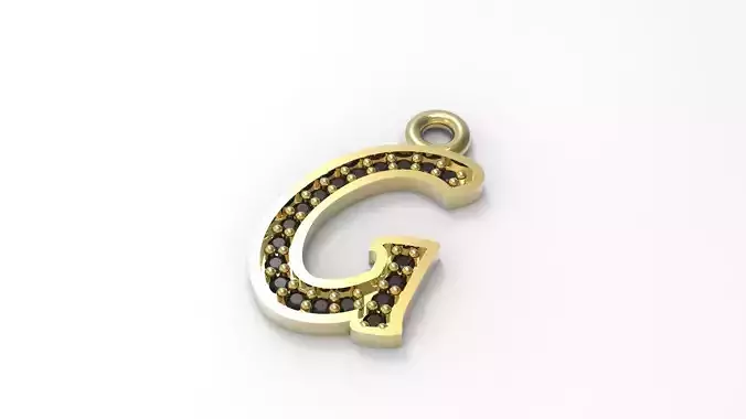 Alphabets Big G Letter Pendant