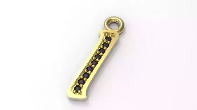 Alphabets Big i Letter Pendant