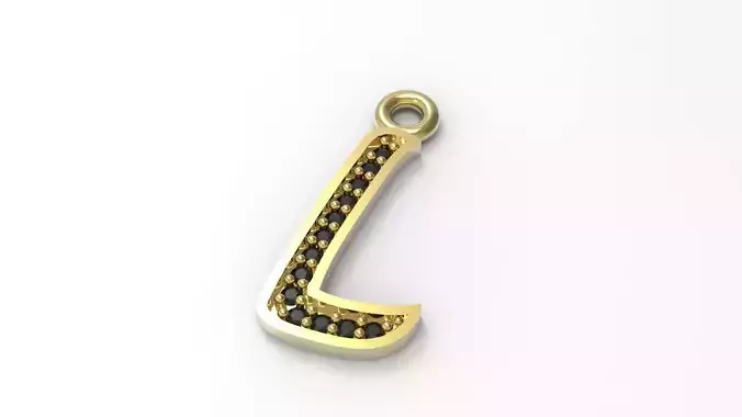 Alphabets Big L Letter Pendant