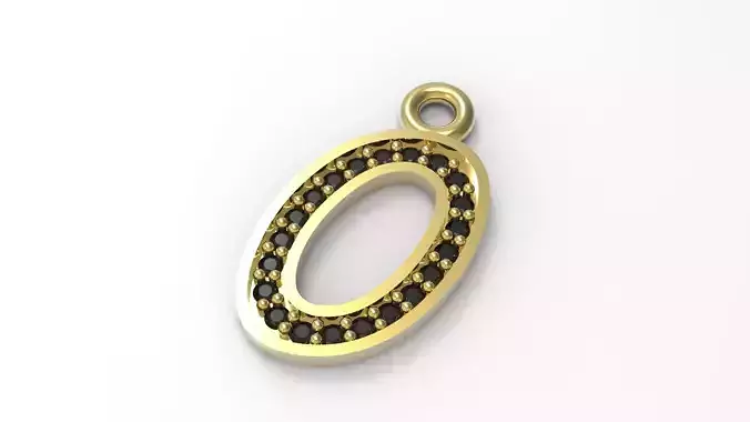 Alphabets Big O Letter Pendant