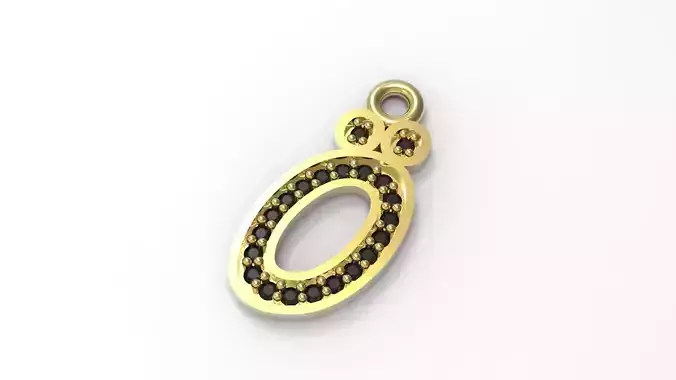 Alphabets Big Turkish O Letter Pendant