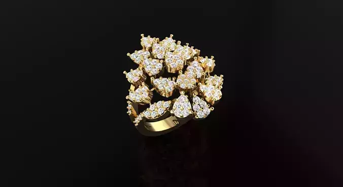 AR-DIAX-Z001 diamond cluster ring