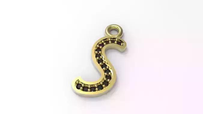 Alphabets Big S Letter Pendant