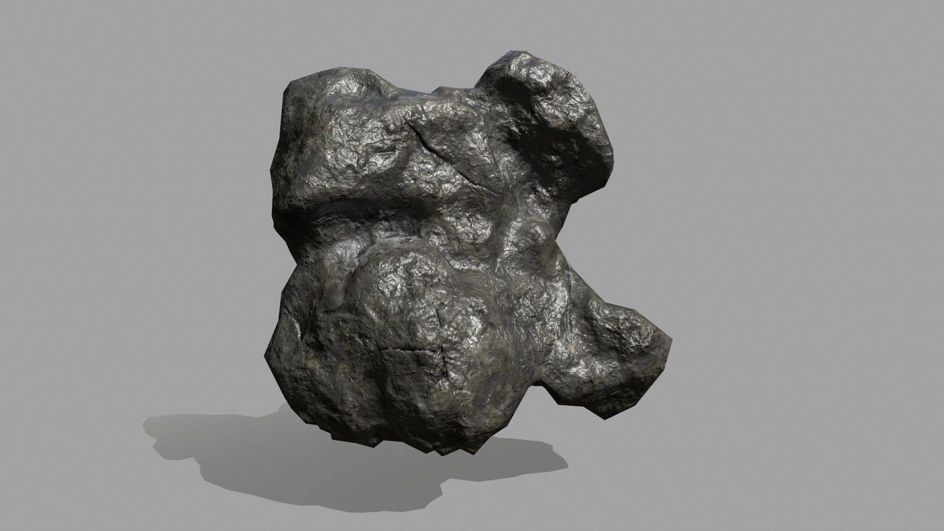 Rock Set with snow Low-poly 3D model_14