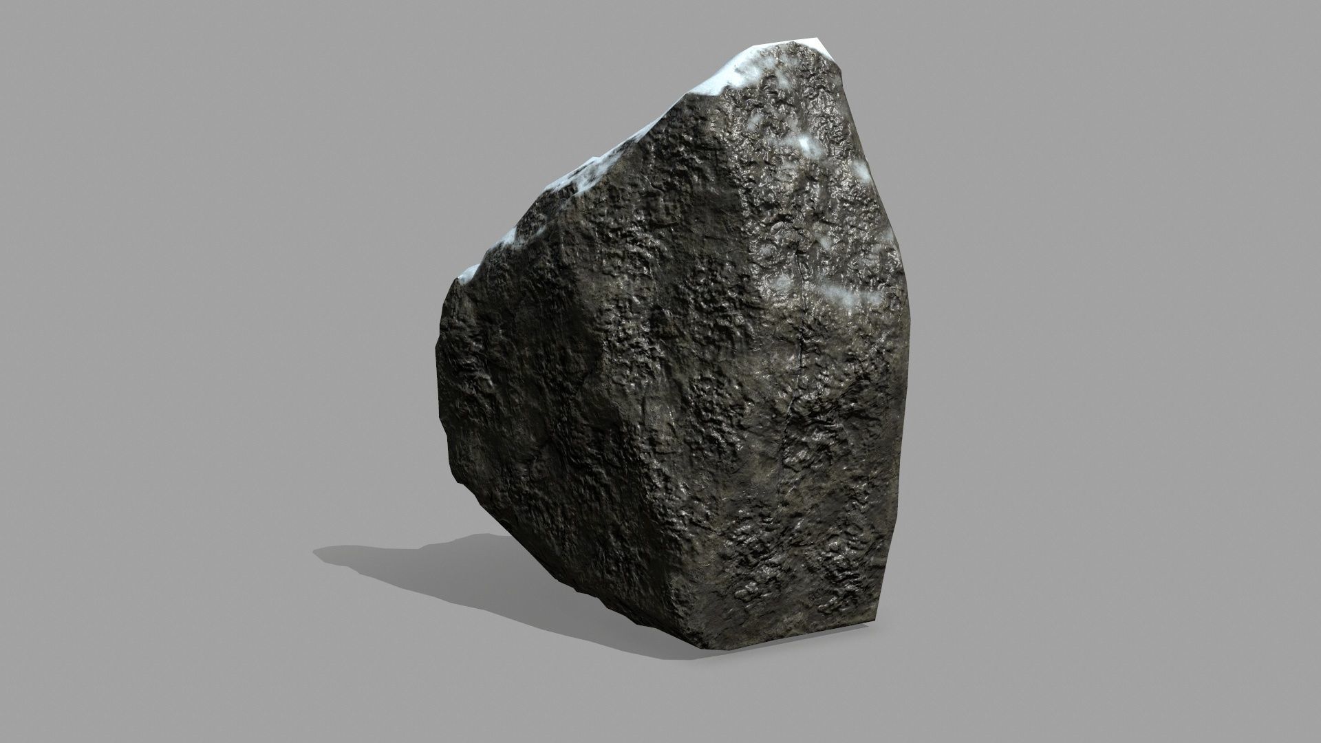 Rock Set with snow Low-poly 3D model_16