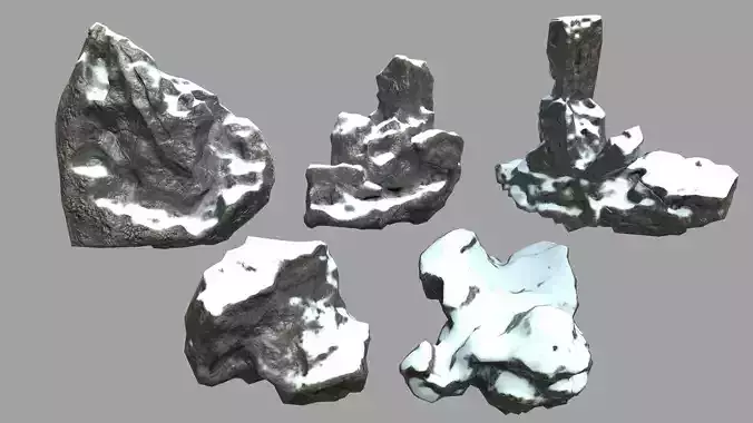 Rock Set with snow