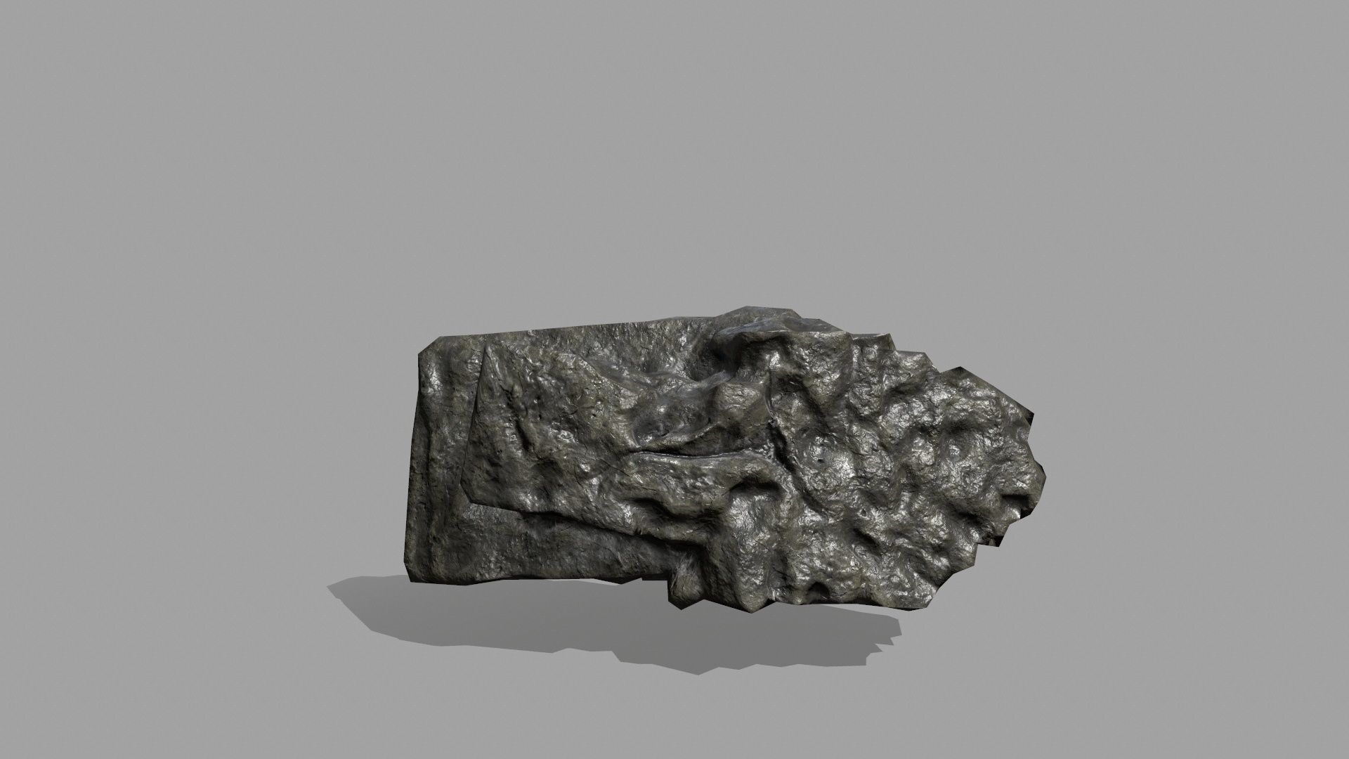 Rock Set with snow Low-poly 3D model_8