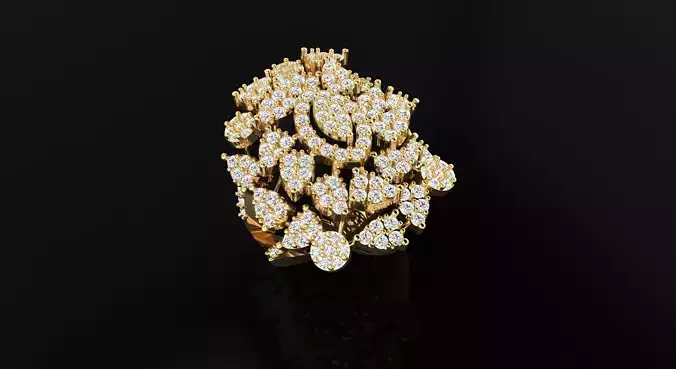 AR-DIAX-Z003 diamond cluster ring