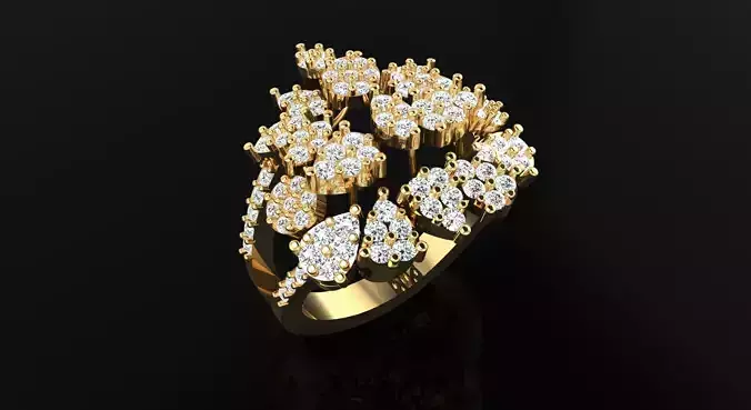AR-DIAX-Z004 gold ring with diamonds