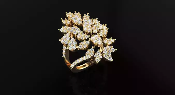 AR-DIAX-Z005 gold ring with diamonds