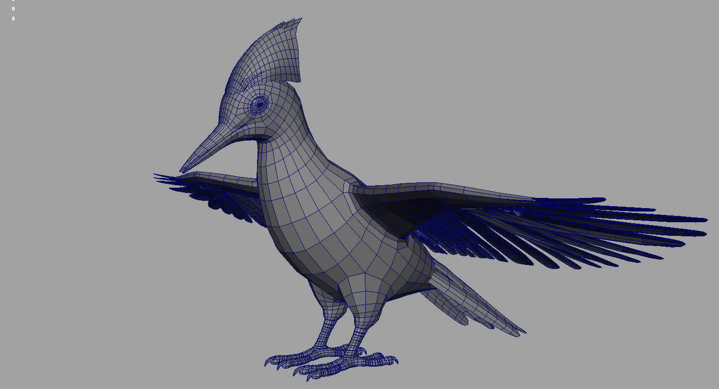 woodpecker bird 3d model 3D model_7