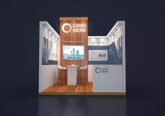 EXHIBITION STAND Kltm 9 sqm 3D model