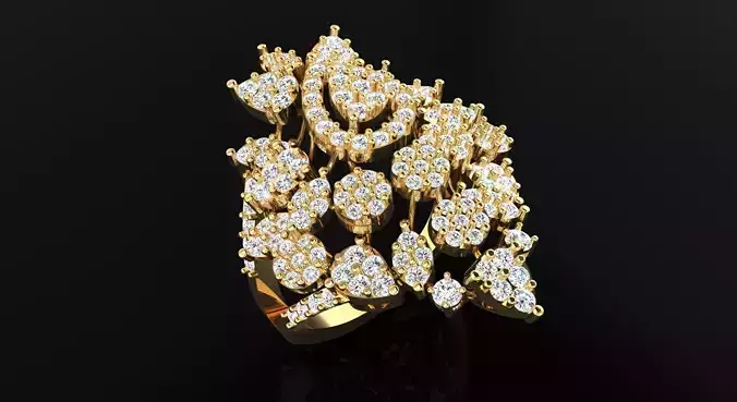 AR-DIAX-Z010 gold ring with diamonds
