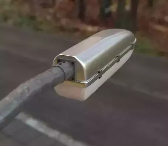 3D street light basic fixture Low-poly 3D model