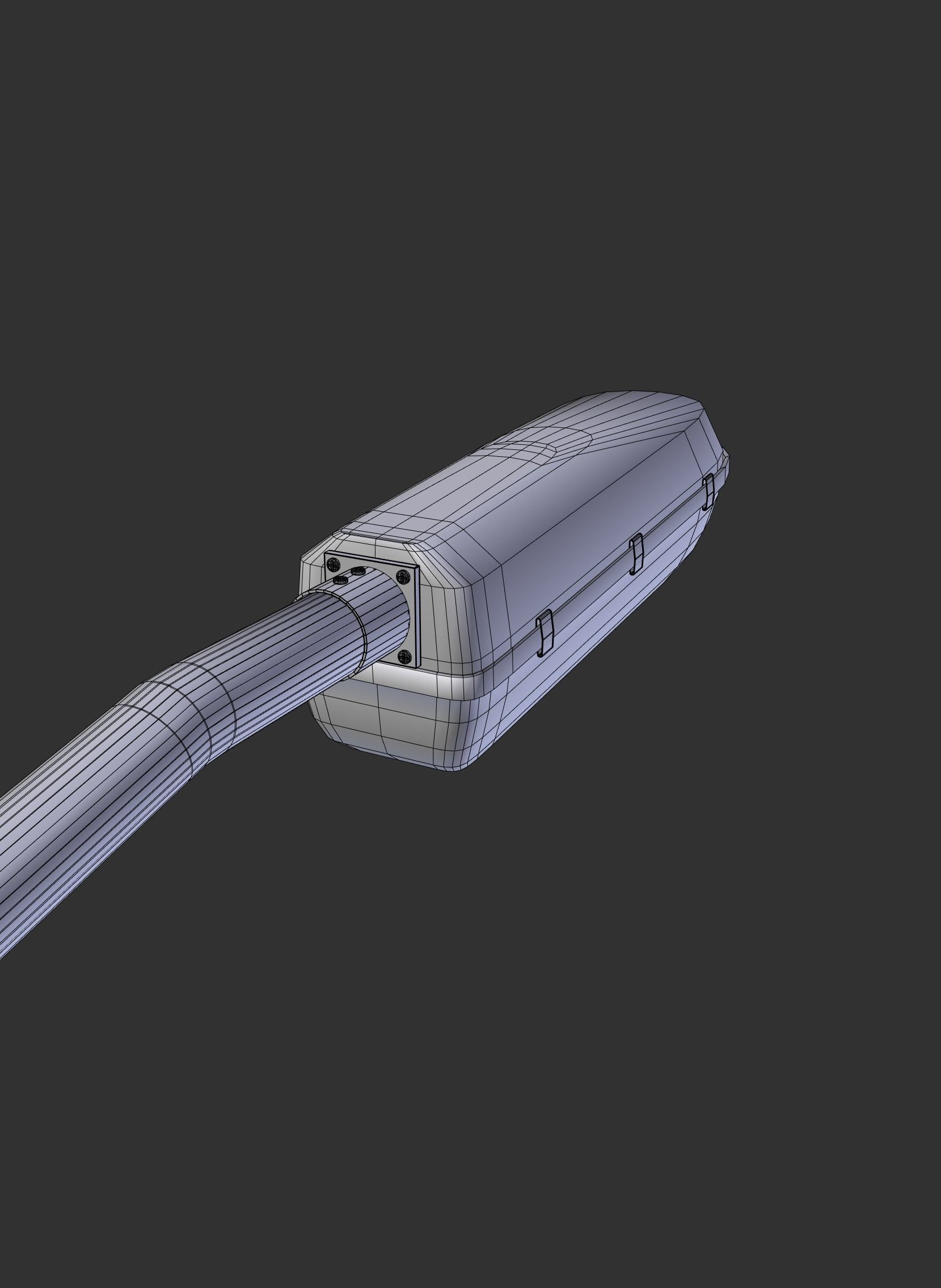 3D street light basic fixture Low-poly 3D model_7