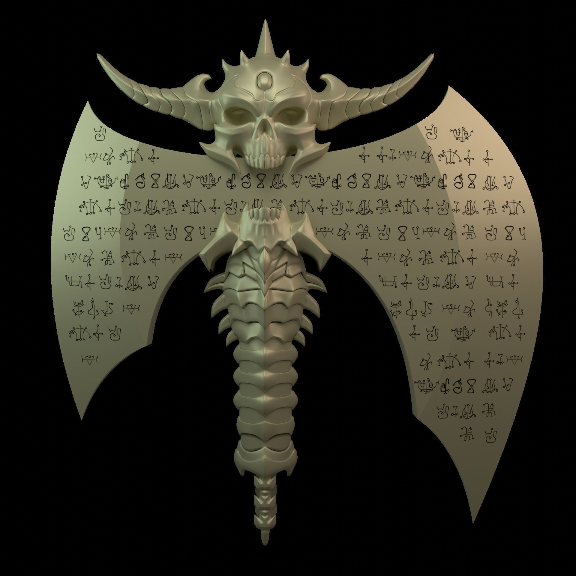 The Marauder Axe Doom Eternal 3D print model_1