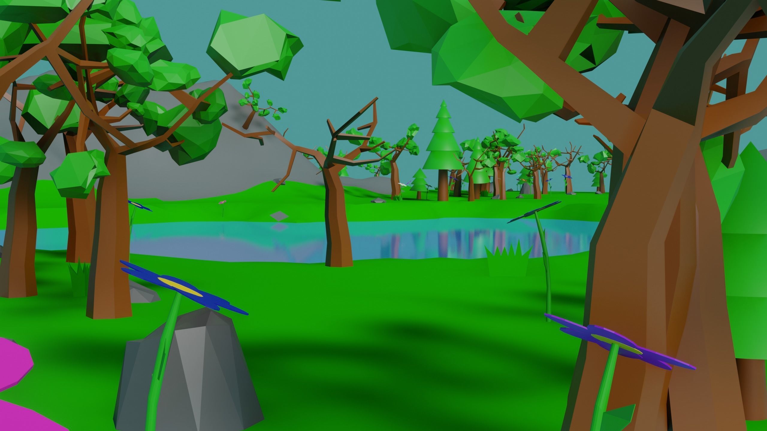 Low Poly Nature Pack V1 Free low-poly 3D model_2