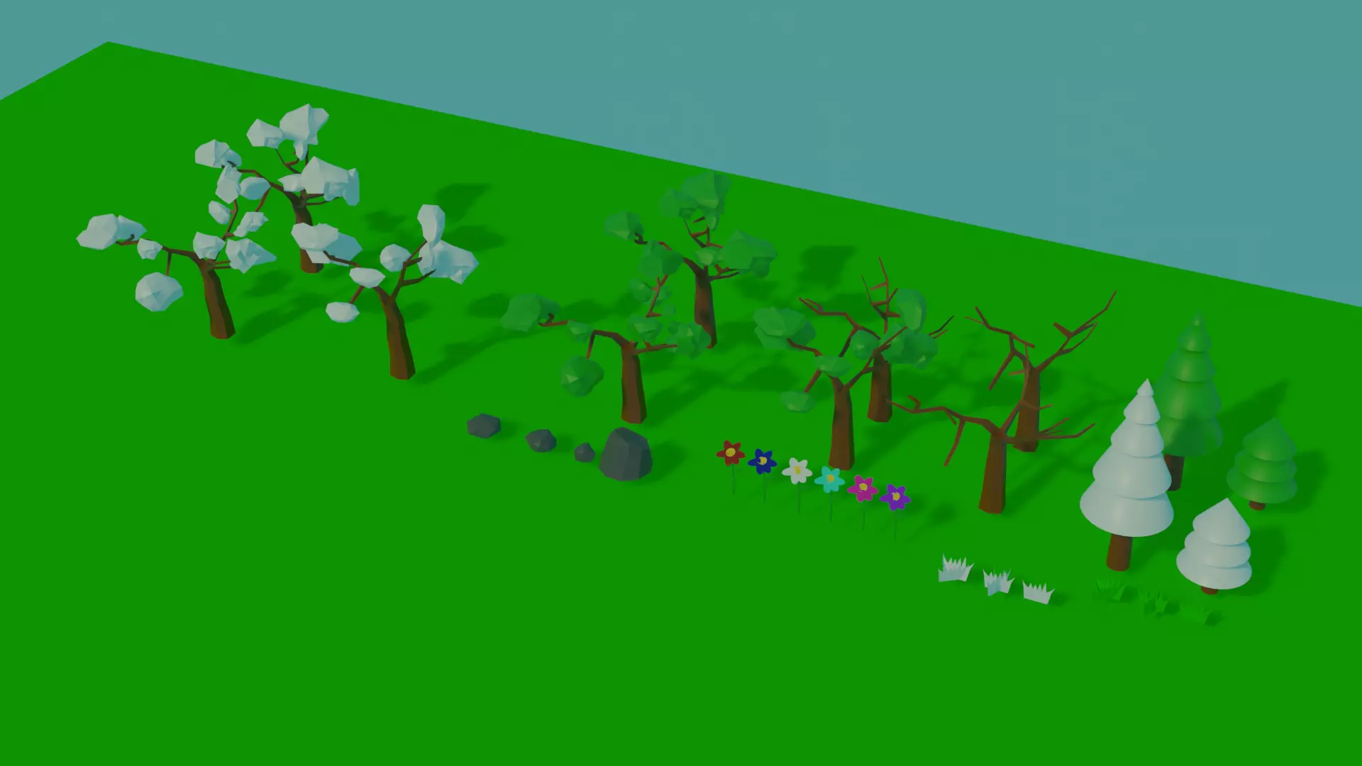 Low Poly Nature Pack V1 Free low-poly 3D model_0