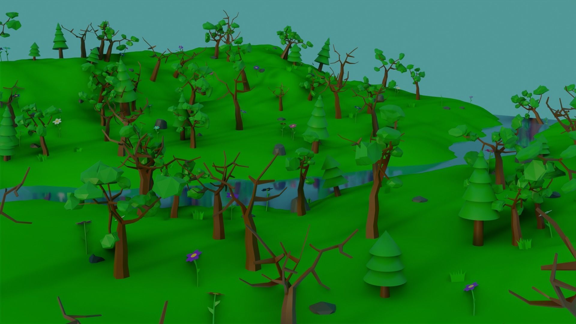 Low Poly Nature Pack V1 Free low-poly 3D model_3