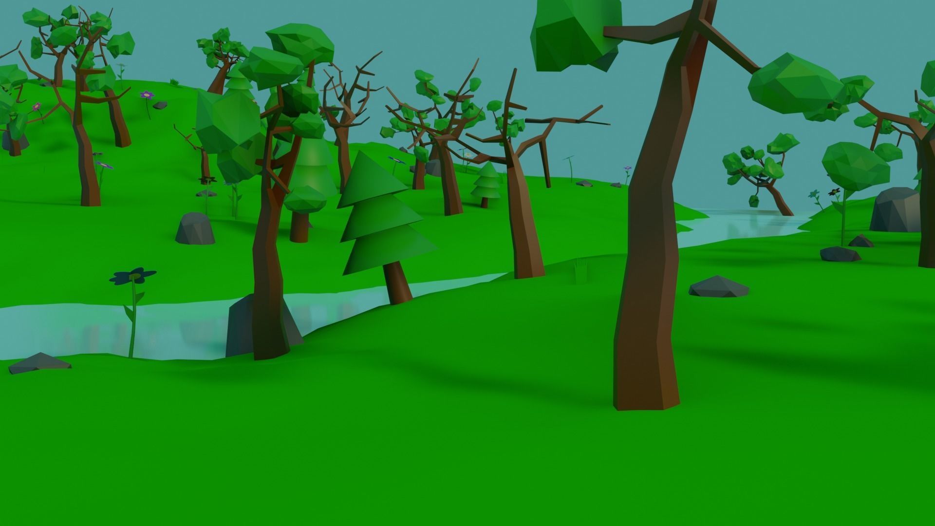 Low Poly Nature Pack V1 Free low-poly 3D model_6
