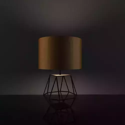 Geometric Copper Rex Table Lamp