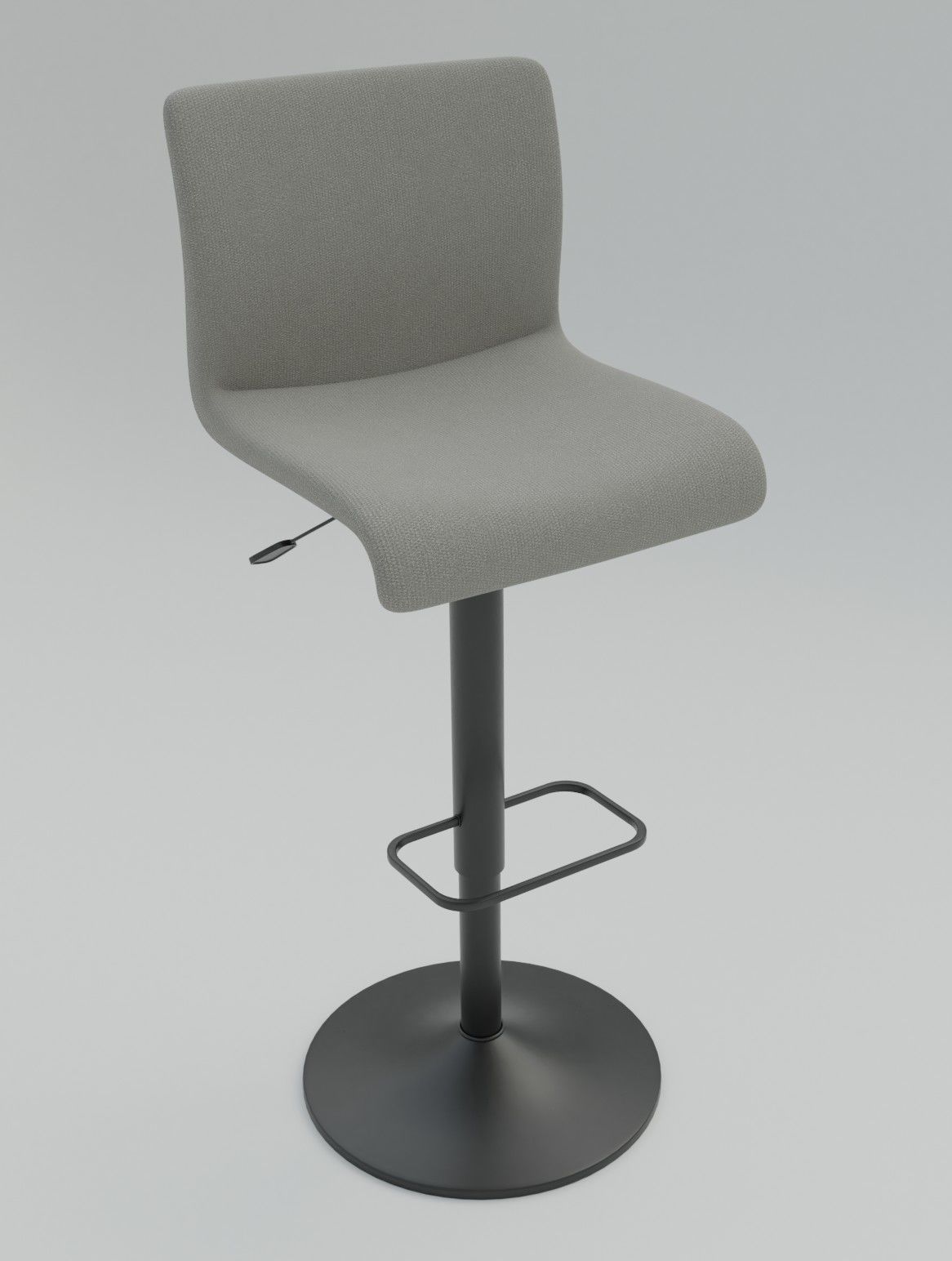 Bar Chair 3D model Low-poly 3D model_1