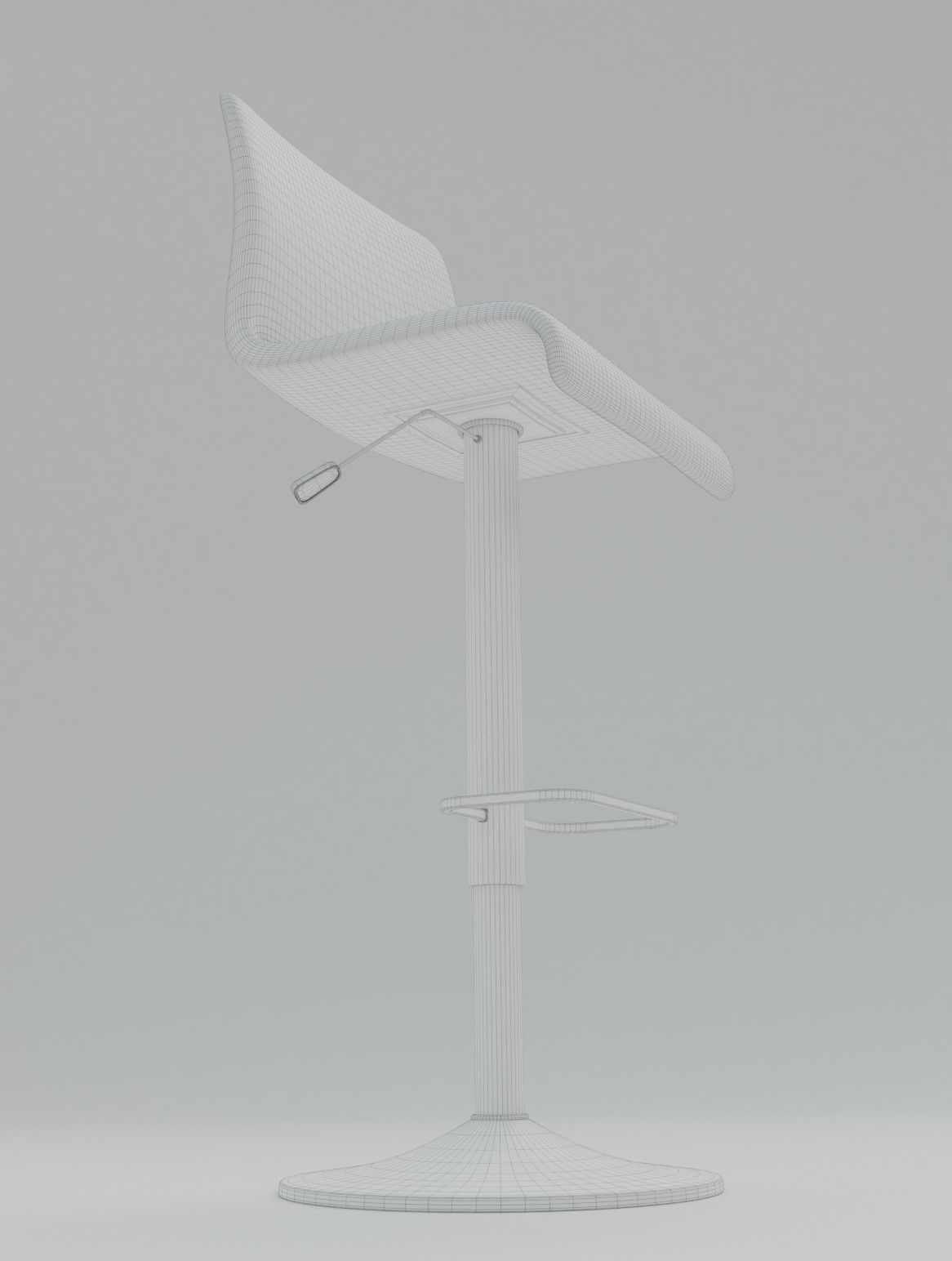 Bar Chair 3D model Low-poly 3D model_4