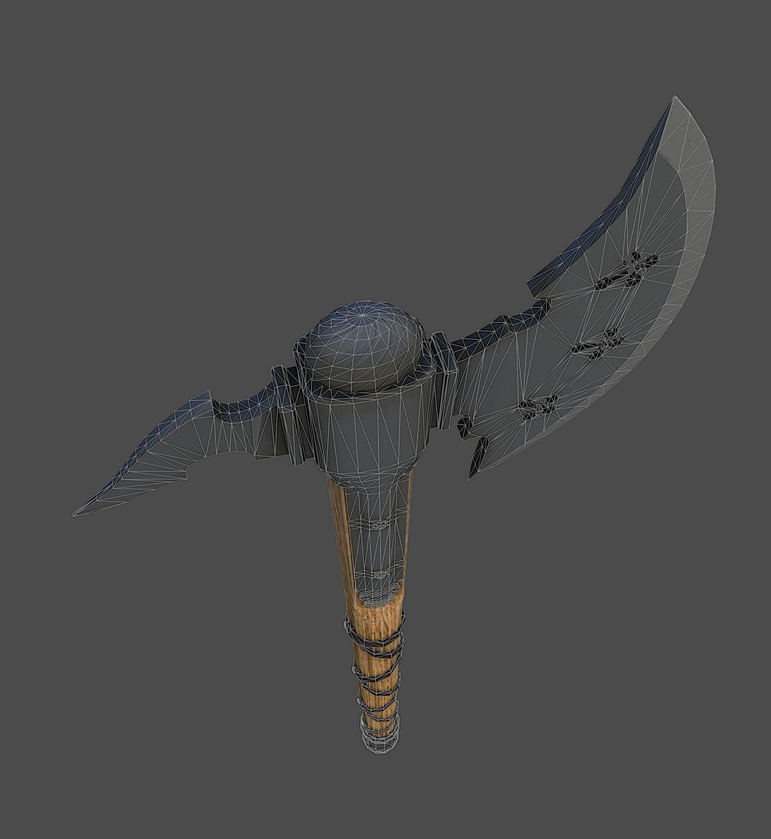 Knight axe Low-poly 3D model_8