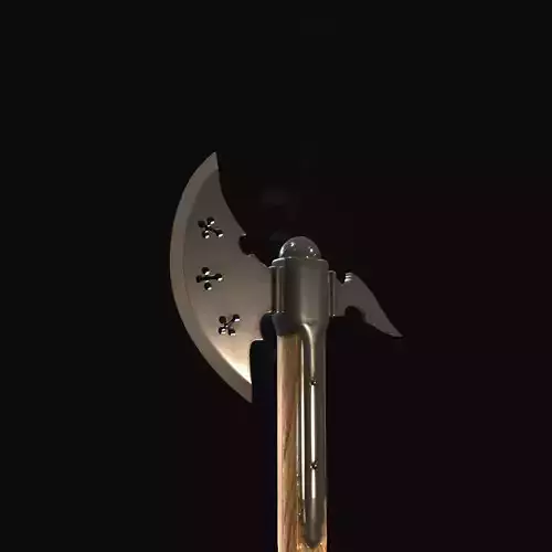Knight axe Low-poly 3D model