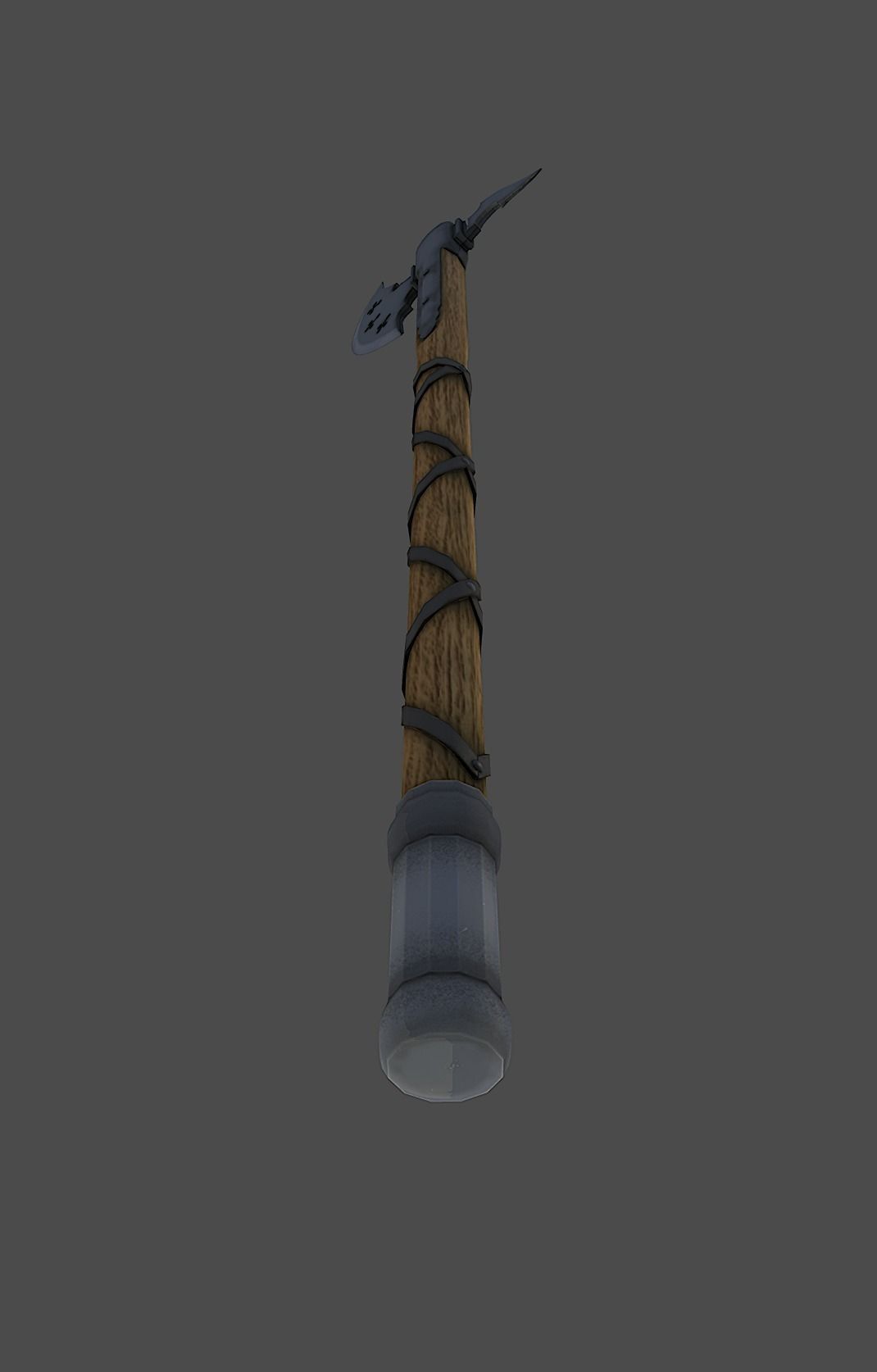 Knight axe Low-poly 3D model_9