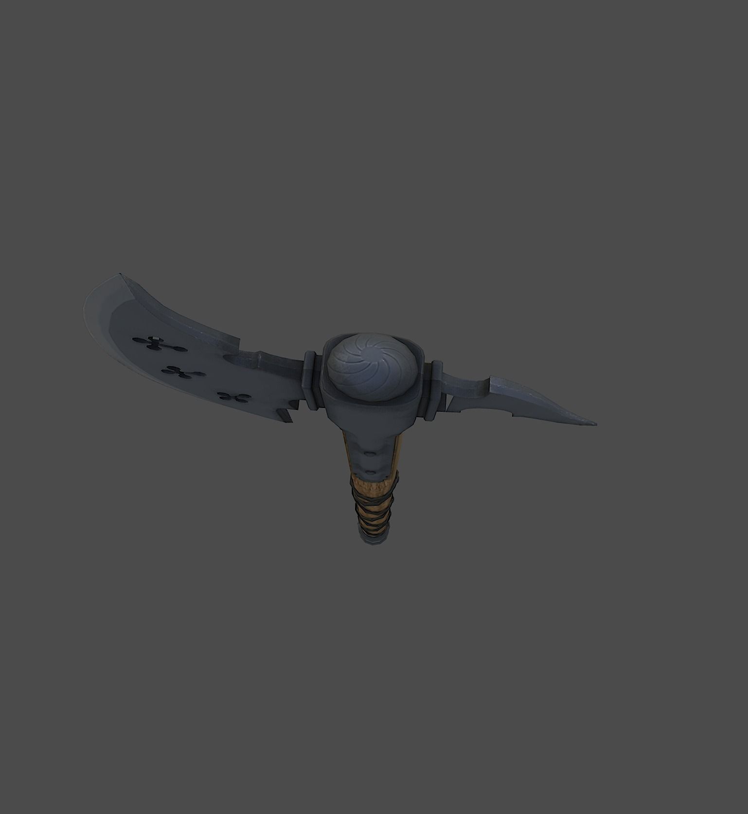 Knight axe Low-poly 3D model_10