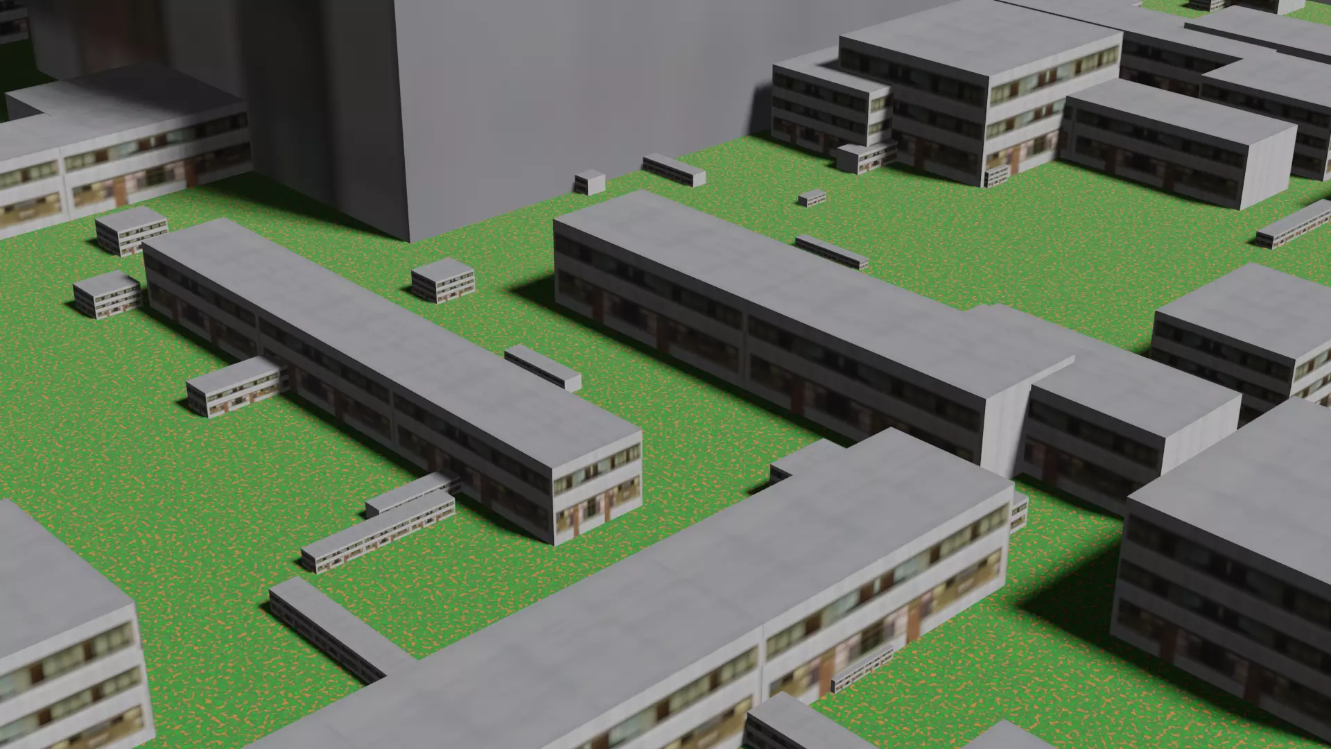 Procedural City Generator Free low-poly 3D model