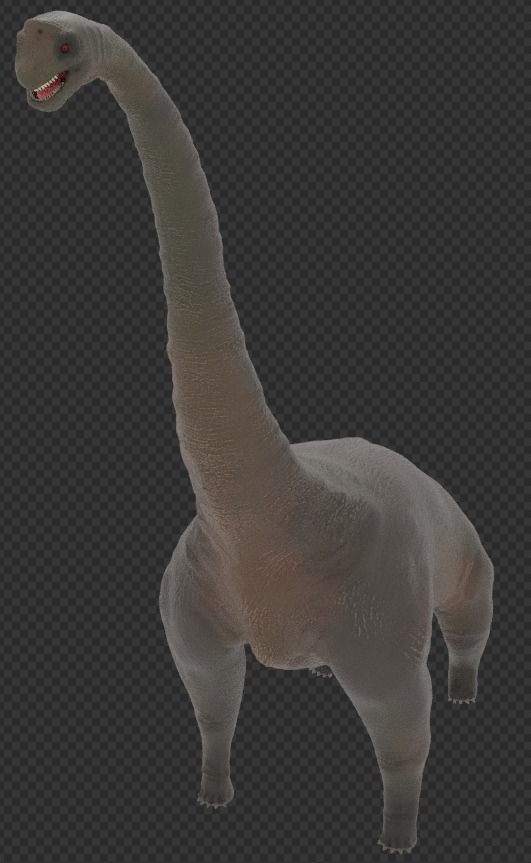 Brachiosaurus dinosaur Low-poly 3D model_3