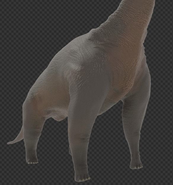 Brachiosaurus dinosaur Low-poly 3D model_4