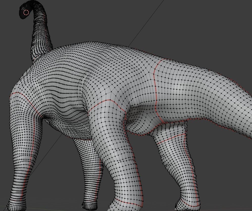 Brachiosaurus dinosaur Low-poly 3D model_7