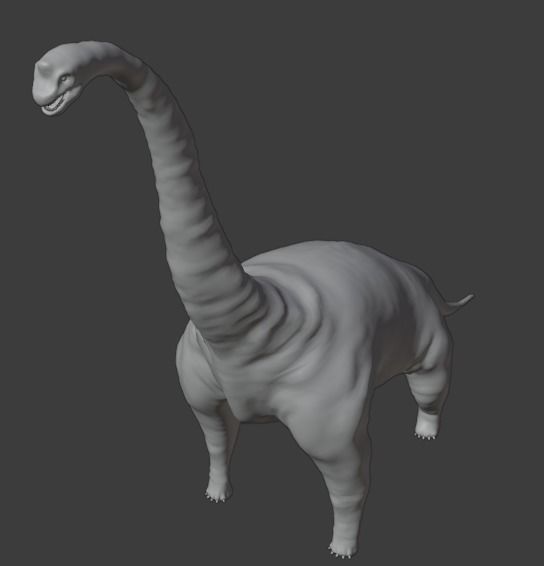 Brachiosaurus dinosaur Low-poly 3D model_5