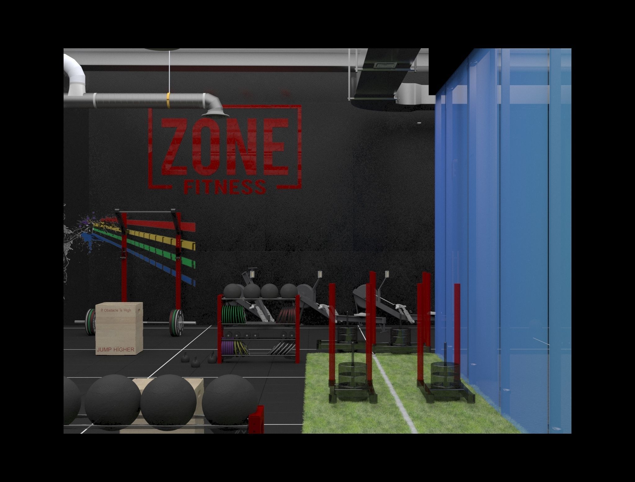 Crossfit - Gym 3D model_5