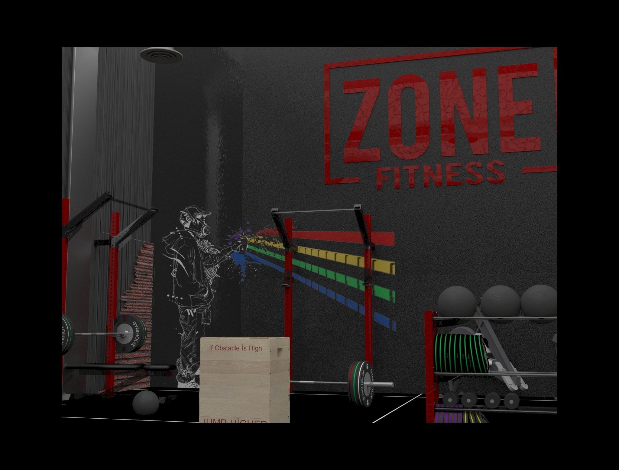 Crossfit - Gym 3D model_3