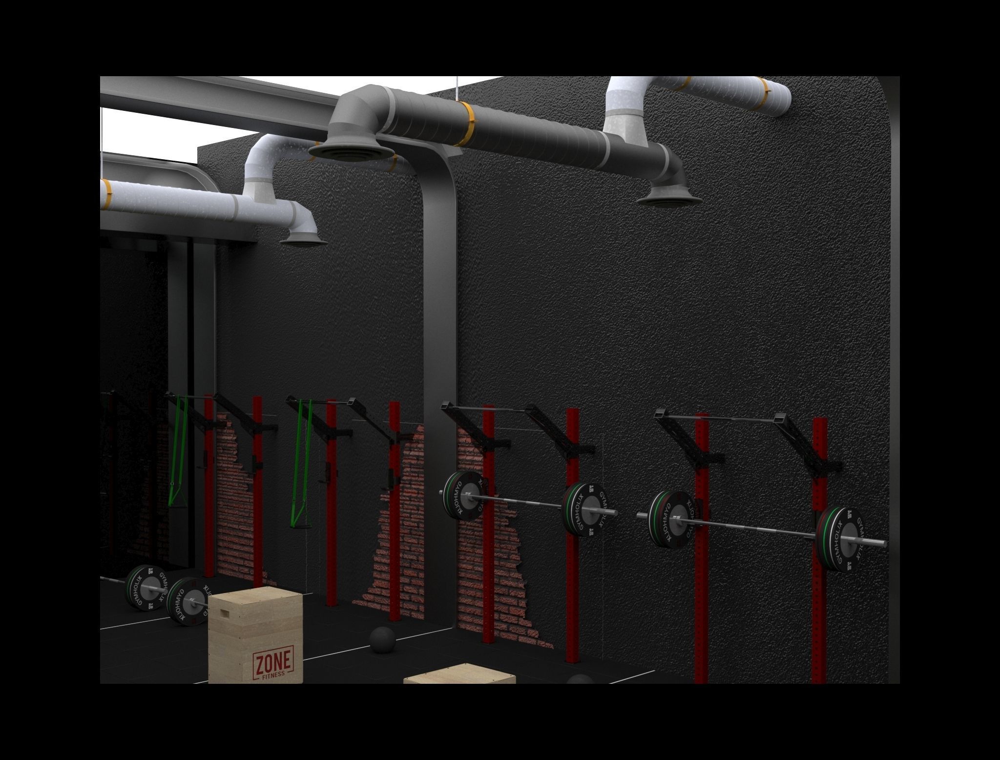 Crossfit - Gym 3D model_4