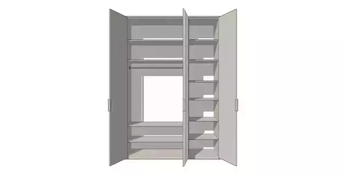 Wardrobe door with drawers Free 3D model