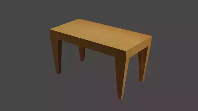 A Simple Table 3D Low-poly 3D model
