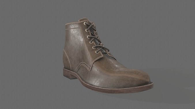 Leather Boot - Tutorial Included 3D model