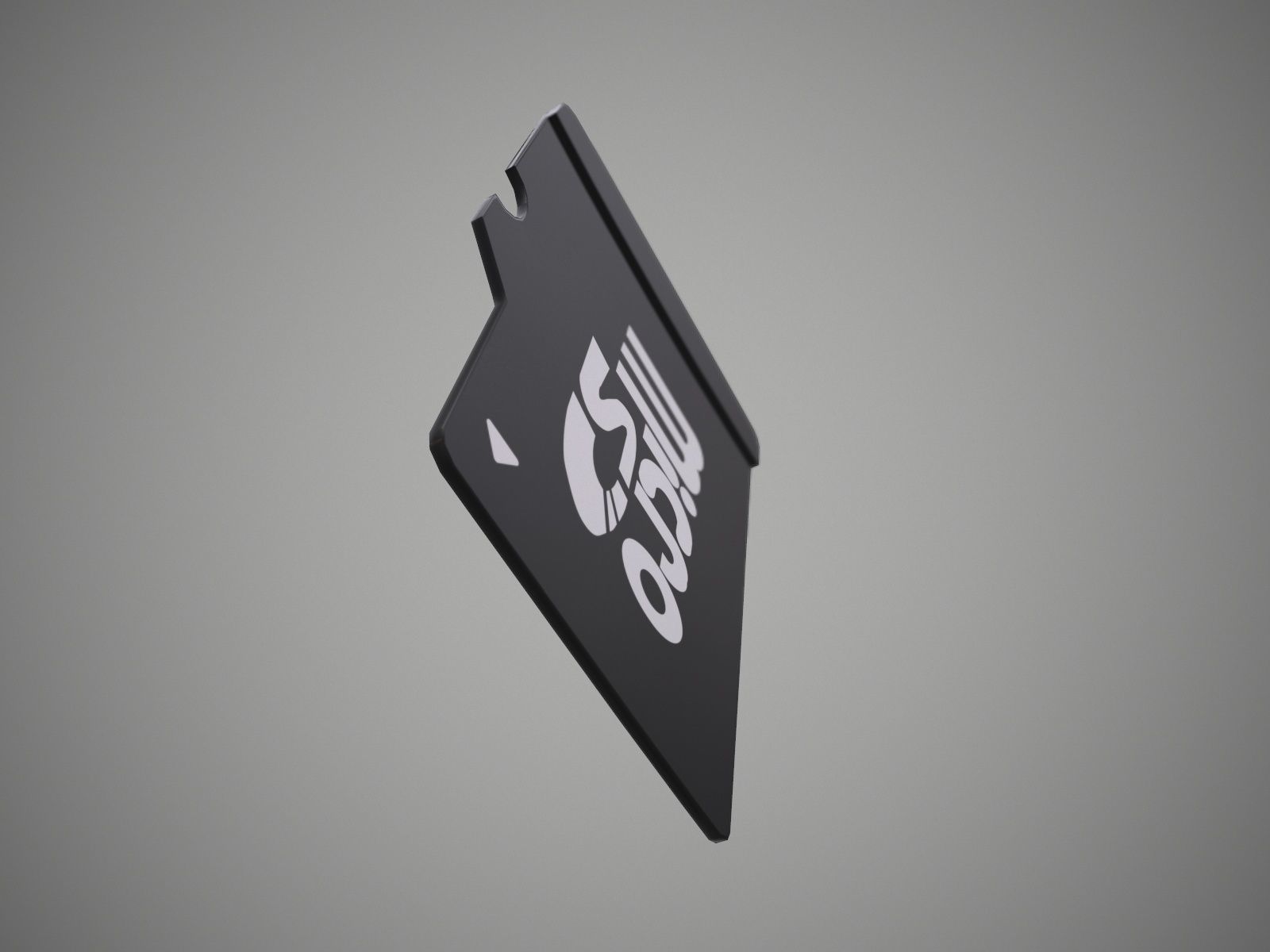 Micro SD Card Low-poly 3D model_9