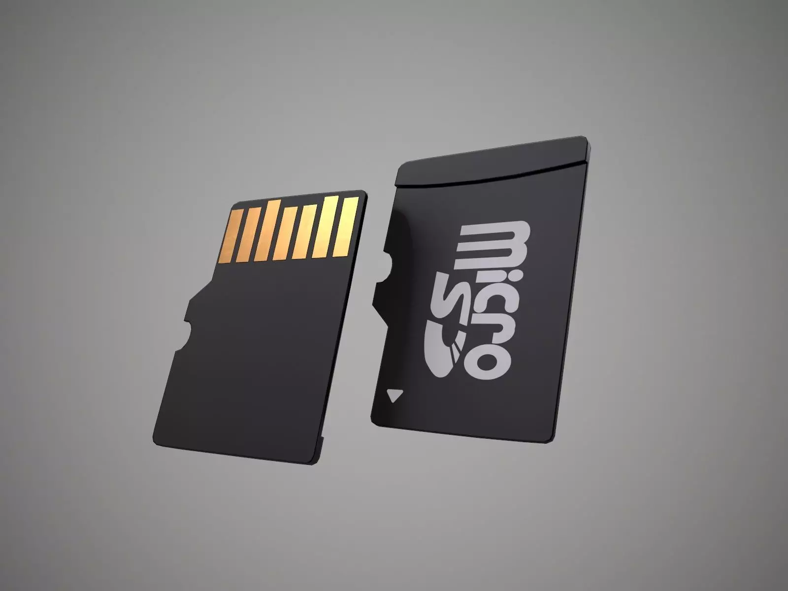 Micro SD Card Low-poly 3D model_0