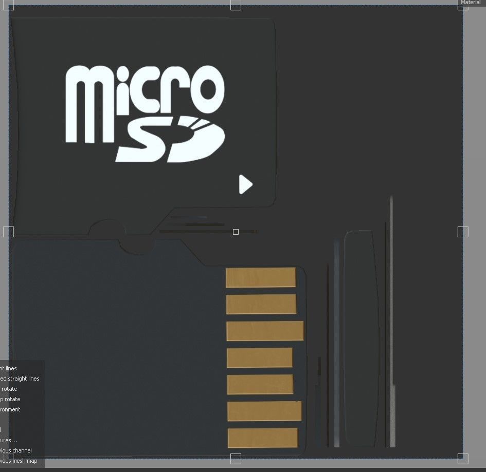 Micro SD Card Low-poly 3D model_5