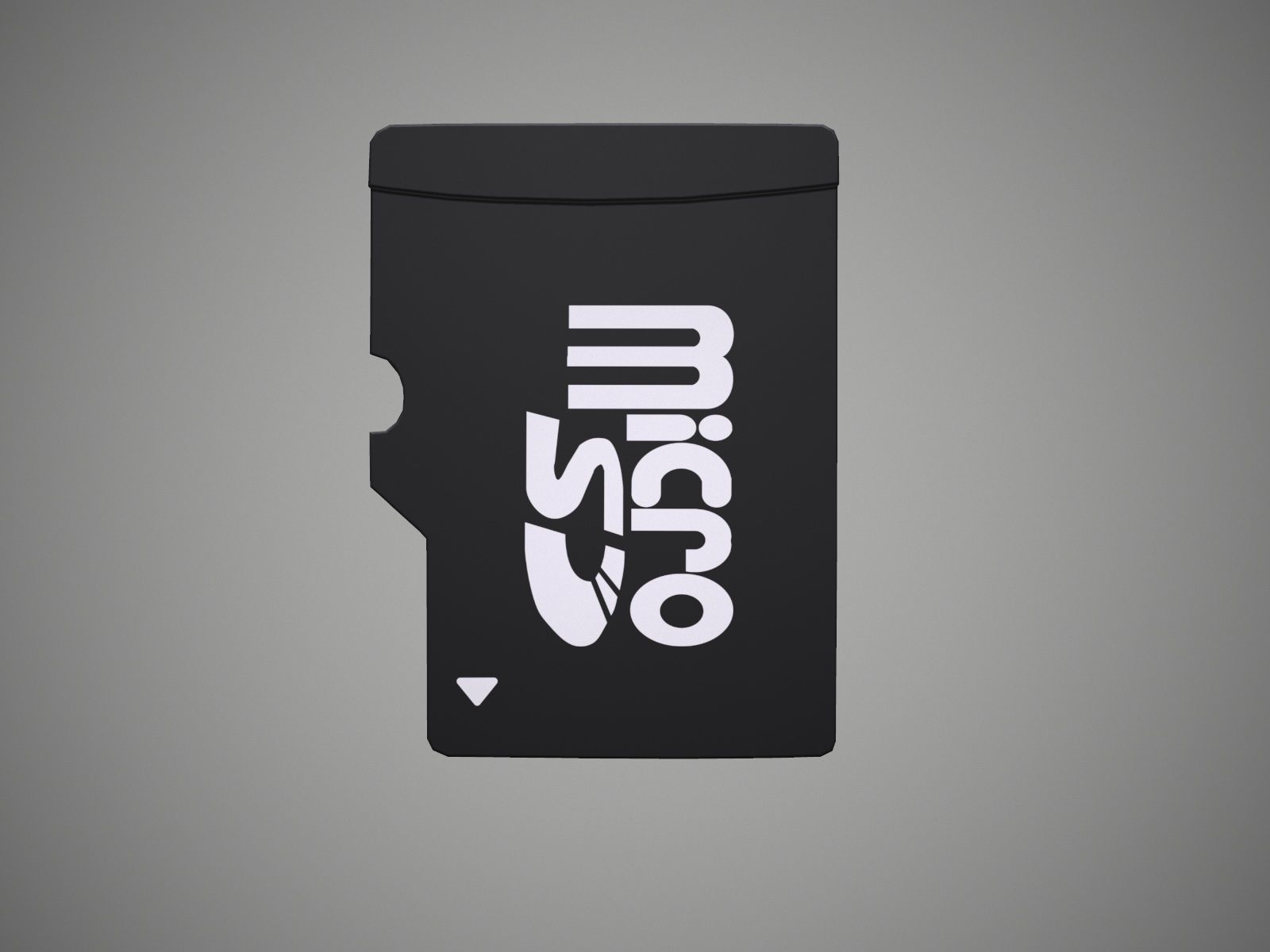 Micro SD Card Low-poly 3D model_10