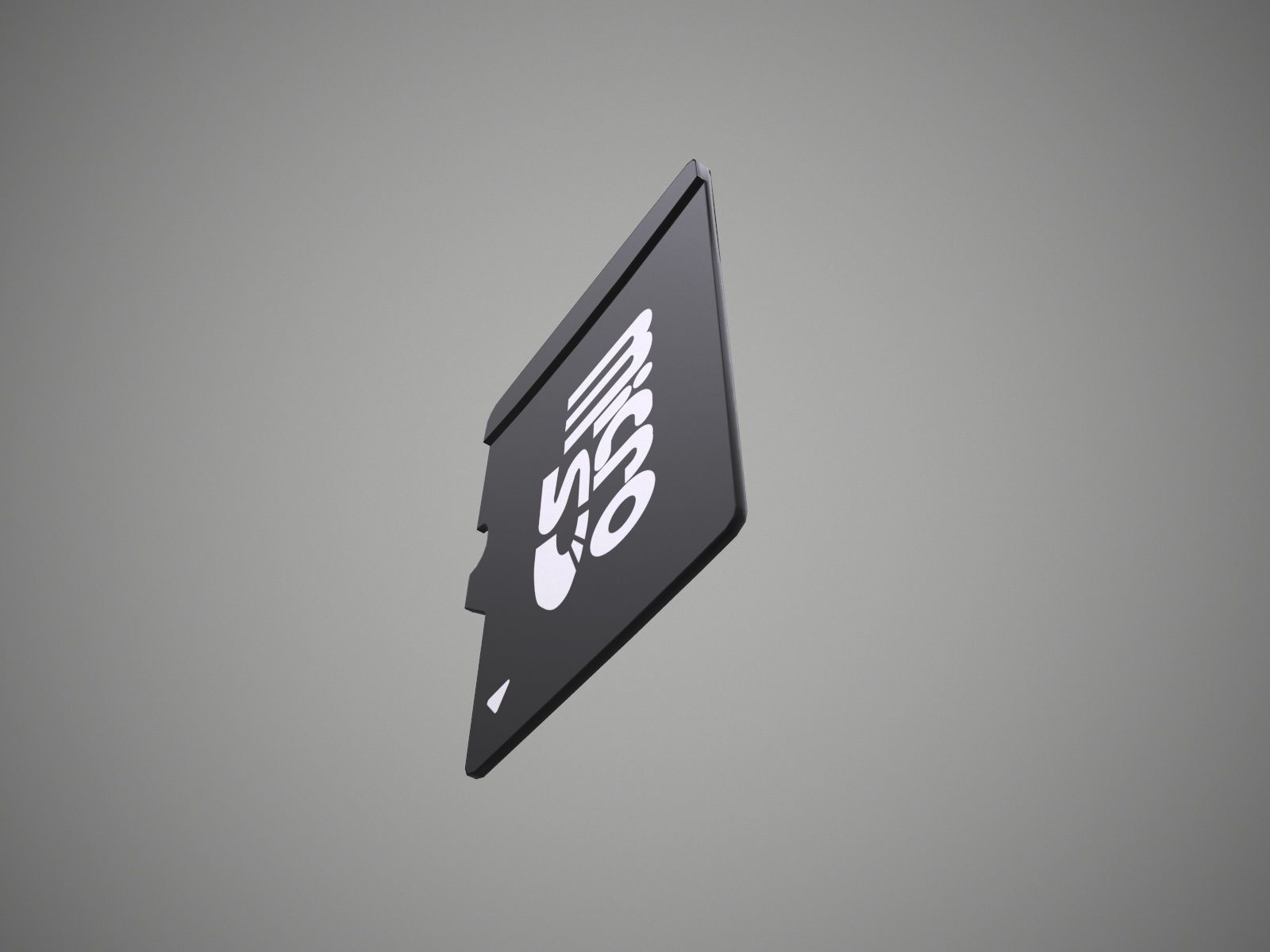 Micro SD Card Low-poly 3D model_12